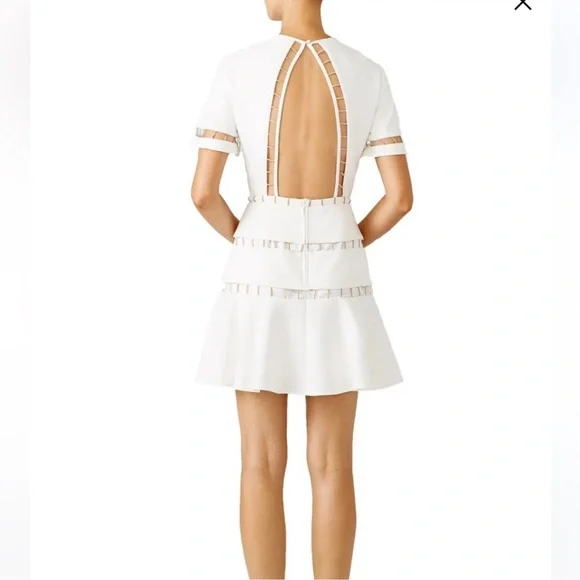FINDERS KEEPERS TAILSMAN COCKTAIL MINI DRESS XLARGE IVORY LIKE NEW - Picture 5 of 10
